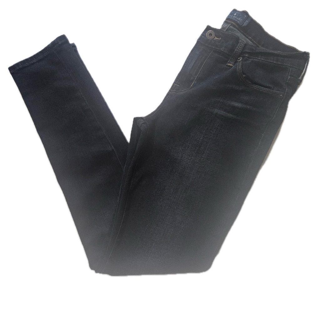Lucky Brand Jeans Womens 8 Blue Dark Wash Brooke‎ Skinny Stretch Denim Mid Rise